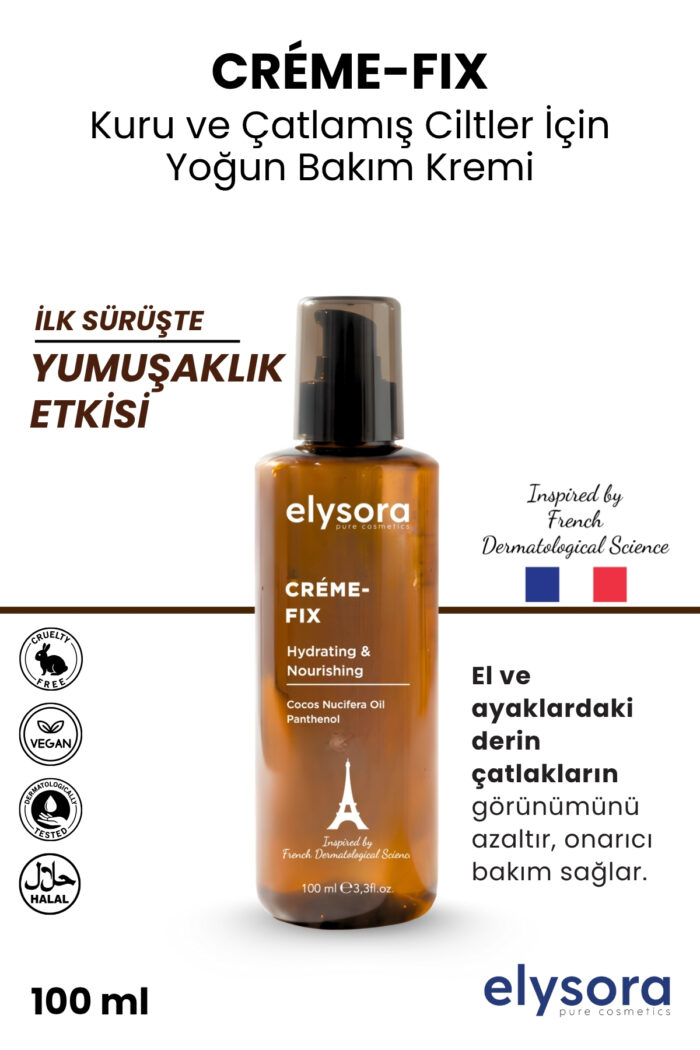 Panthenol İçeren, Kuru ve Çatlamış Ciltler İçin, Yoğun Çatlak Bakım Kremi 100 ml